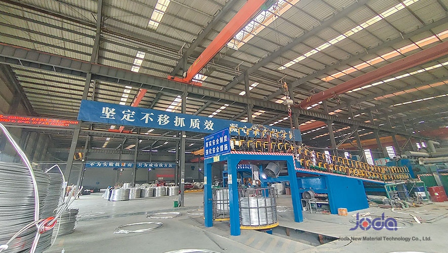 The second aluminum rod production line was started, and the daily output of Joda new materials was